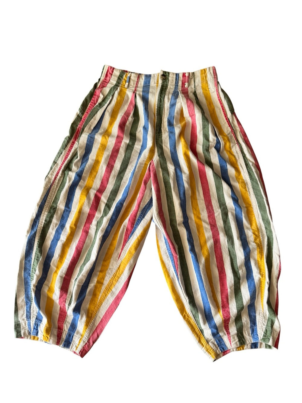 Free People We The Free Ridley Baja Pull On Trouser Natural Striped Large - Picture 4 of 13